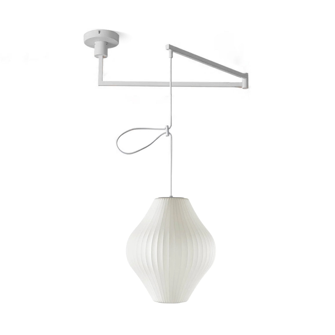 Bis Silk & Steel Pendant Lamp-Neutral Decor