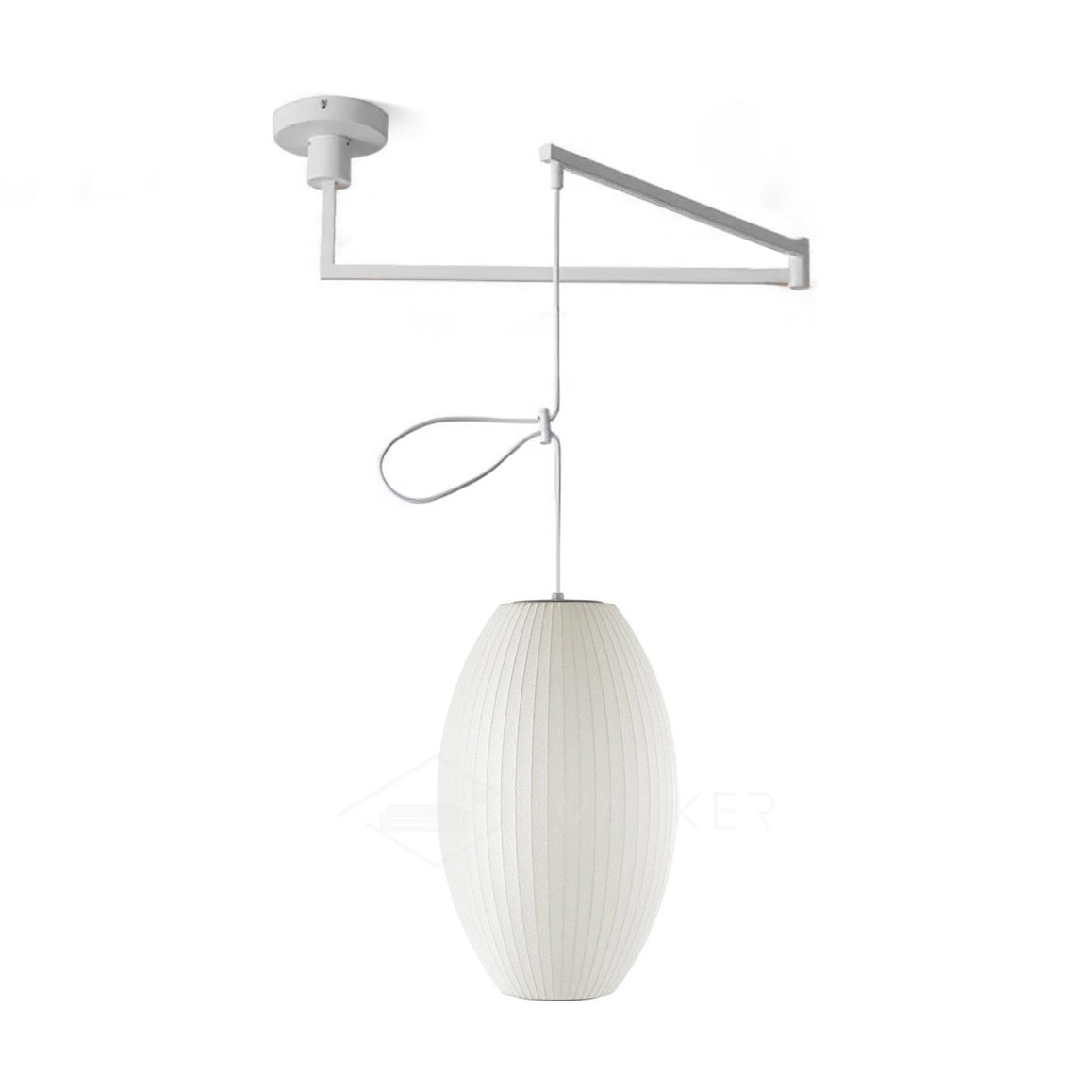 Bis Silk & Steel Pendant Lamp-Neutral Decor