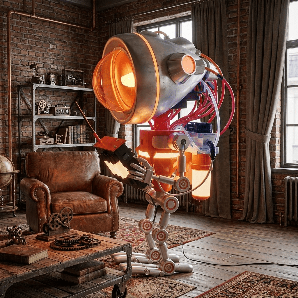 Neo Scout Robot Sculpture-Neutral Decor