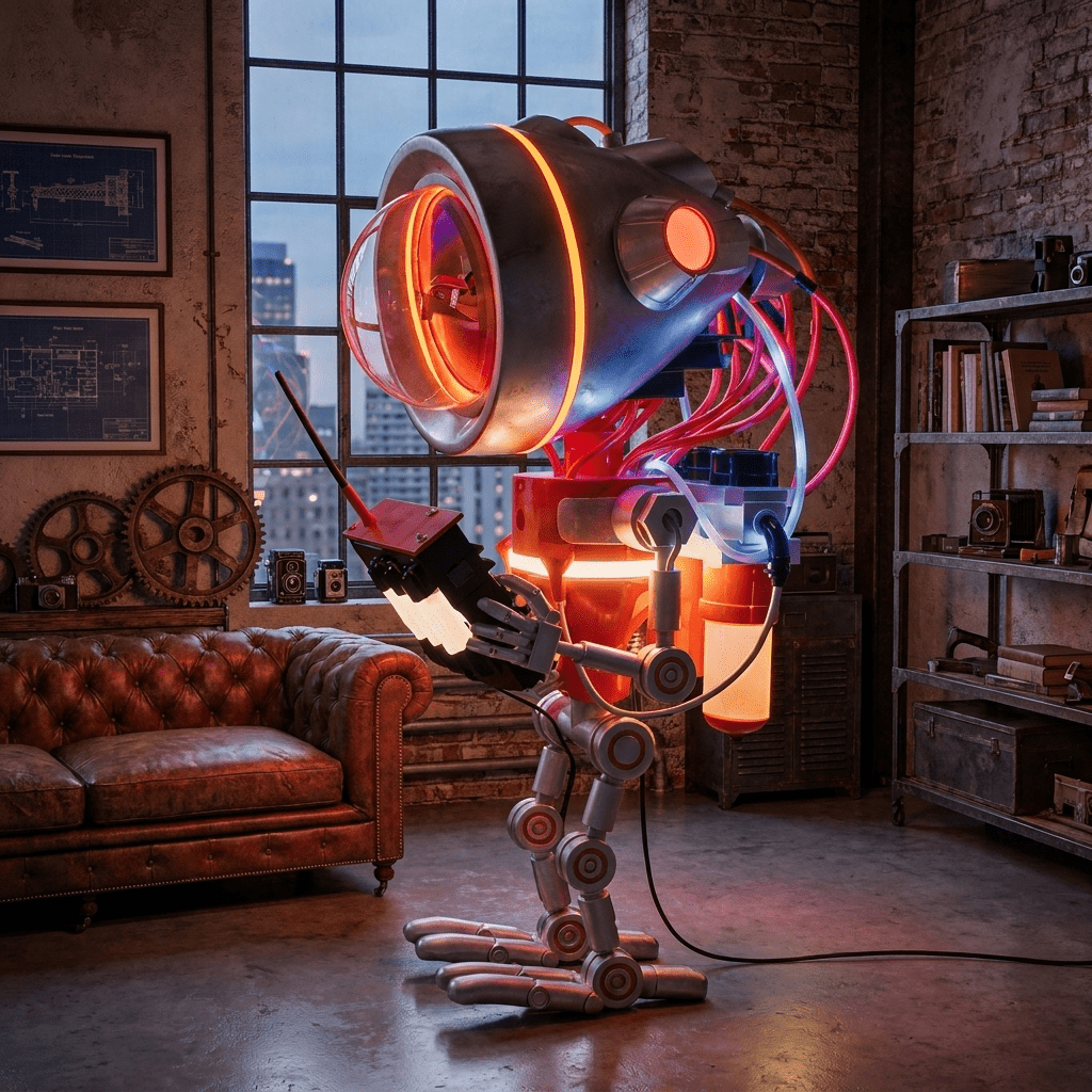 Neo Scout Robot Sculpture-Neutral Decor