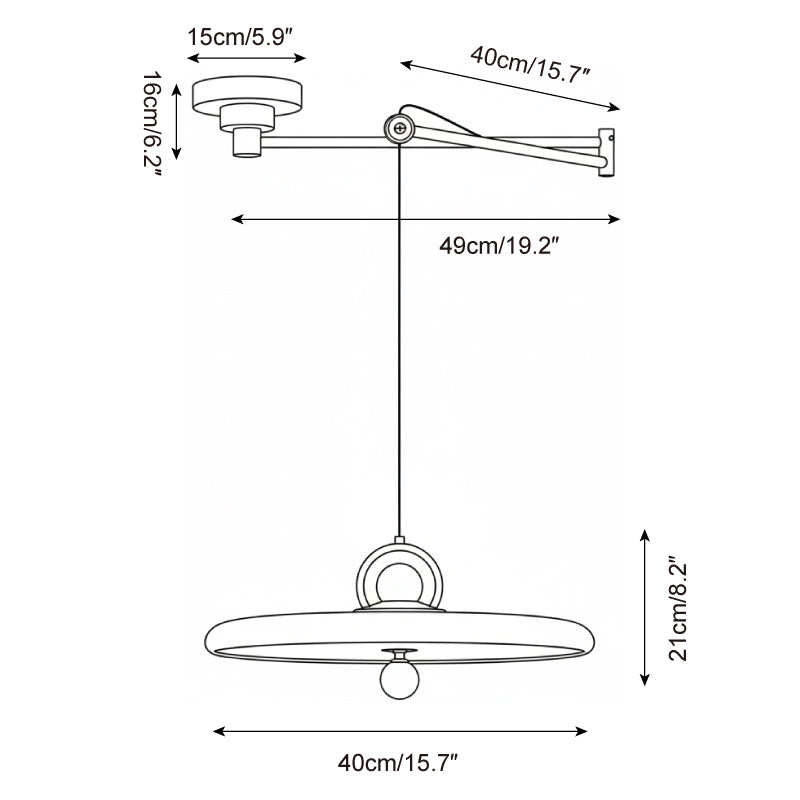 Celestine Swing Arm Pendant Lamp