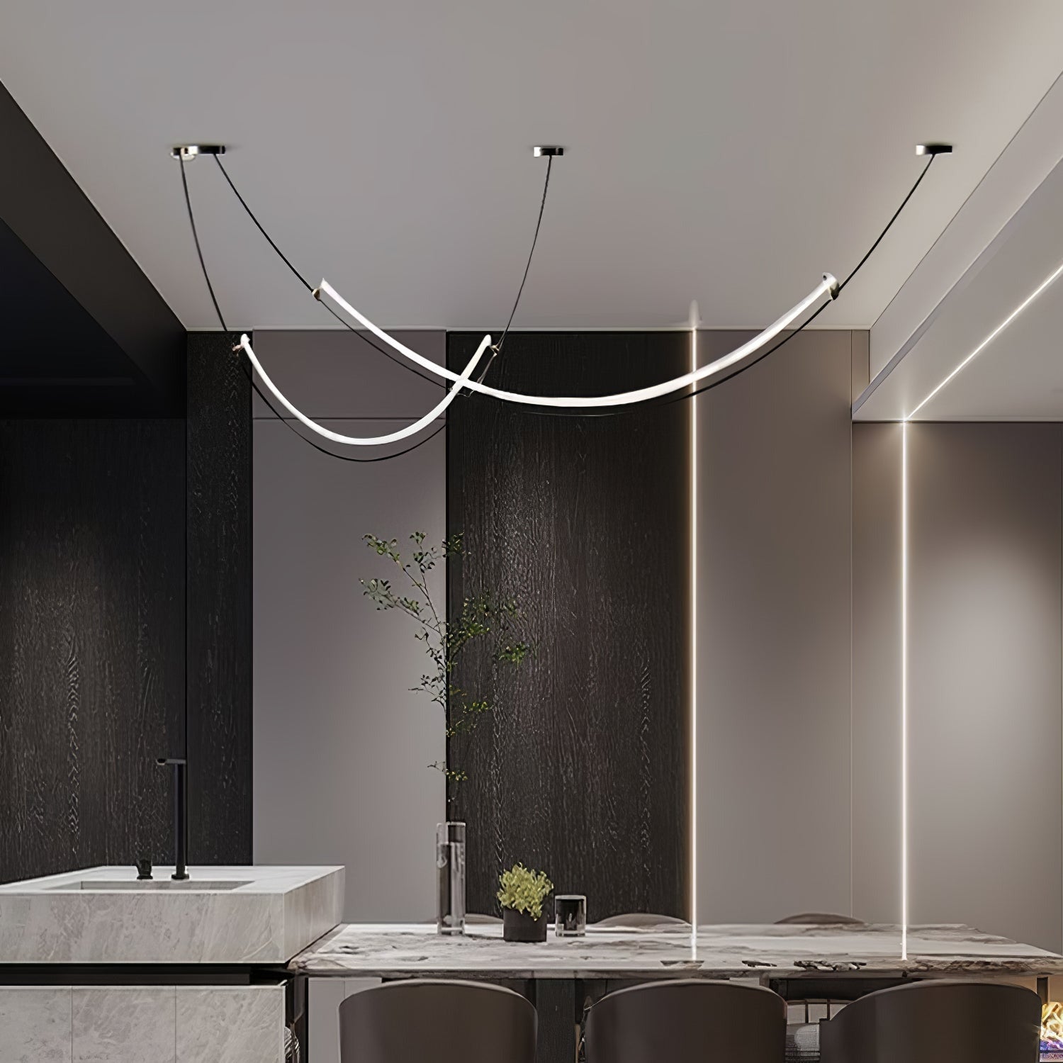 Zephira Curved LED Pendant Light