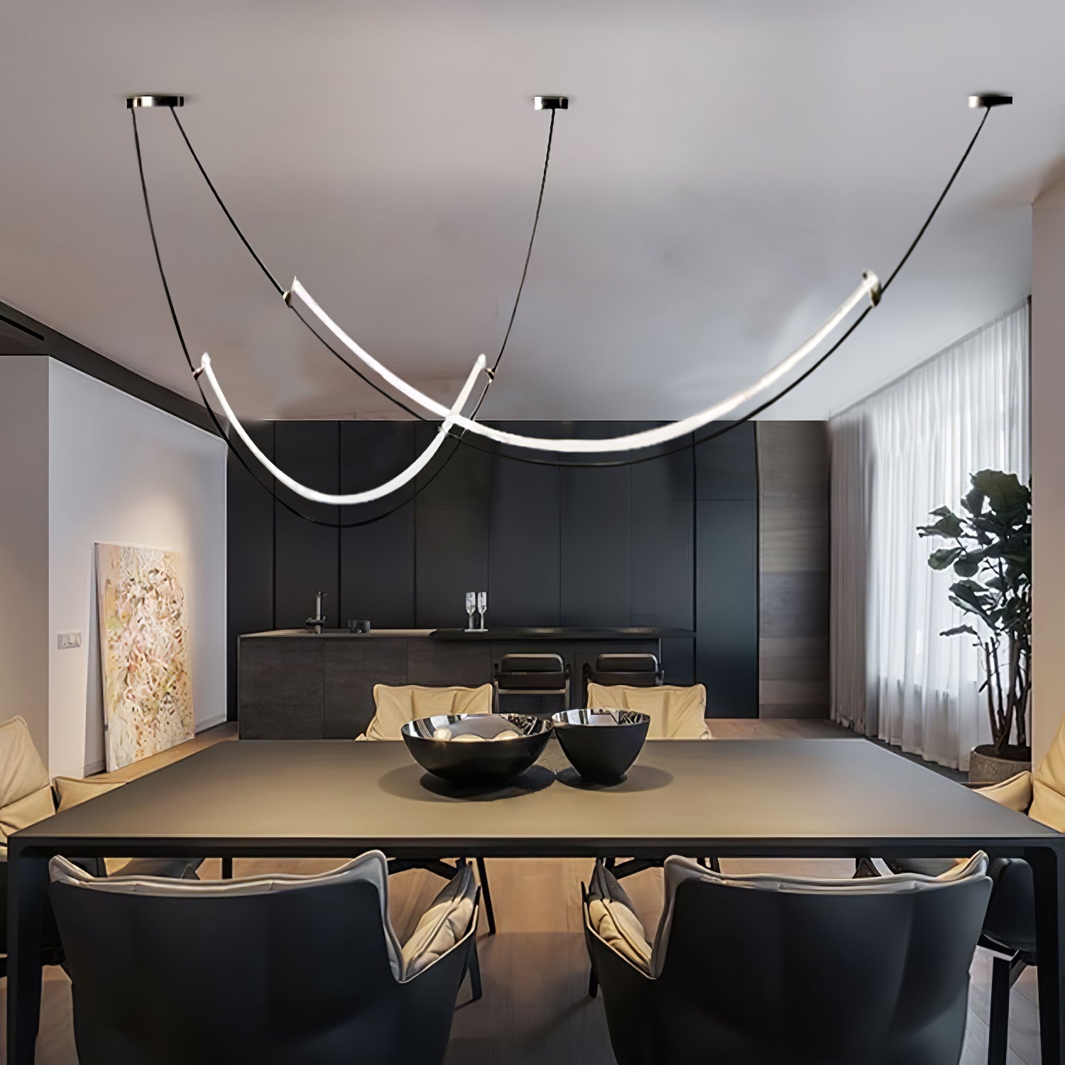 Zephira Curved LED Pendant Light