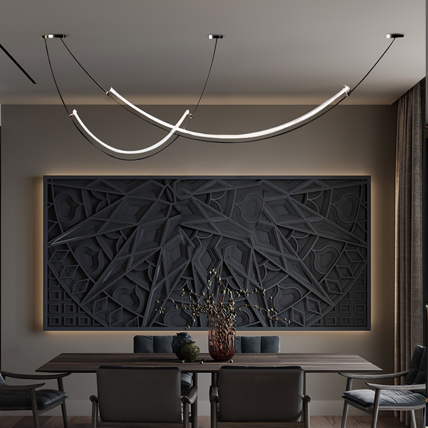 Zephira Curved LED Pendant Light