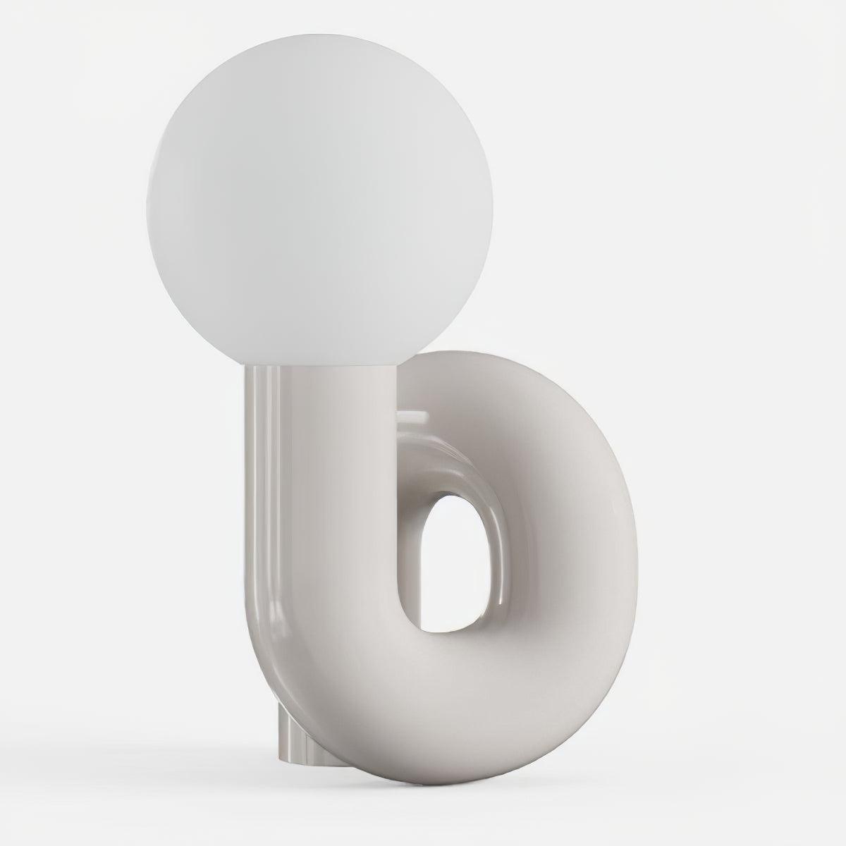 Aveny Lamp Playful N Shape All White-Neutral Decor