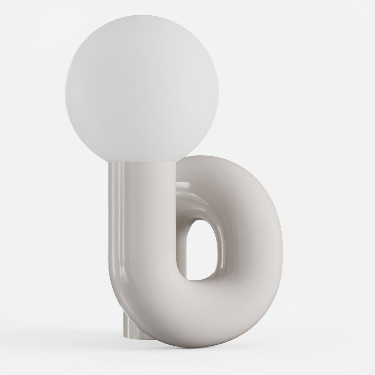 Aveny Lamp Playful N Shape All White-Neutral Decor