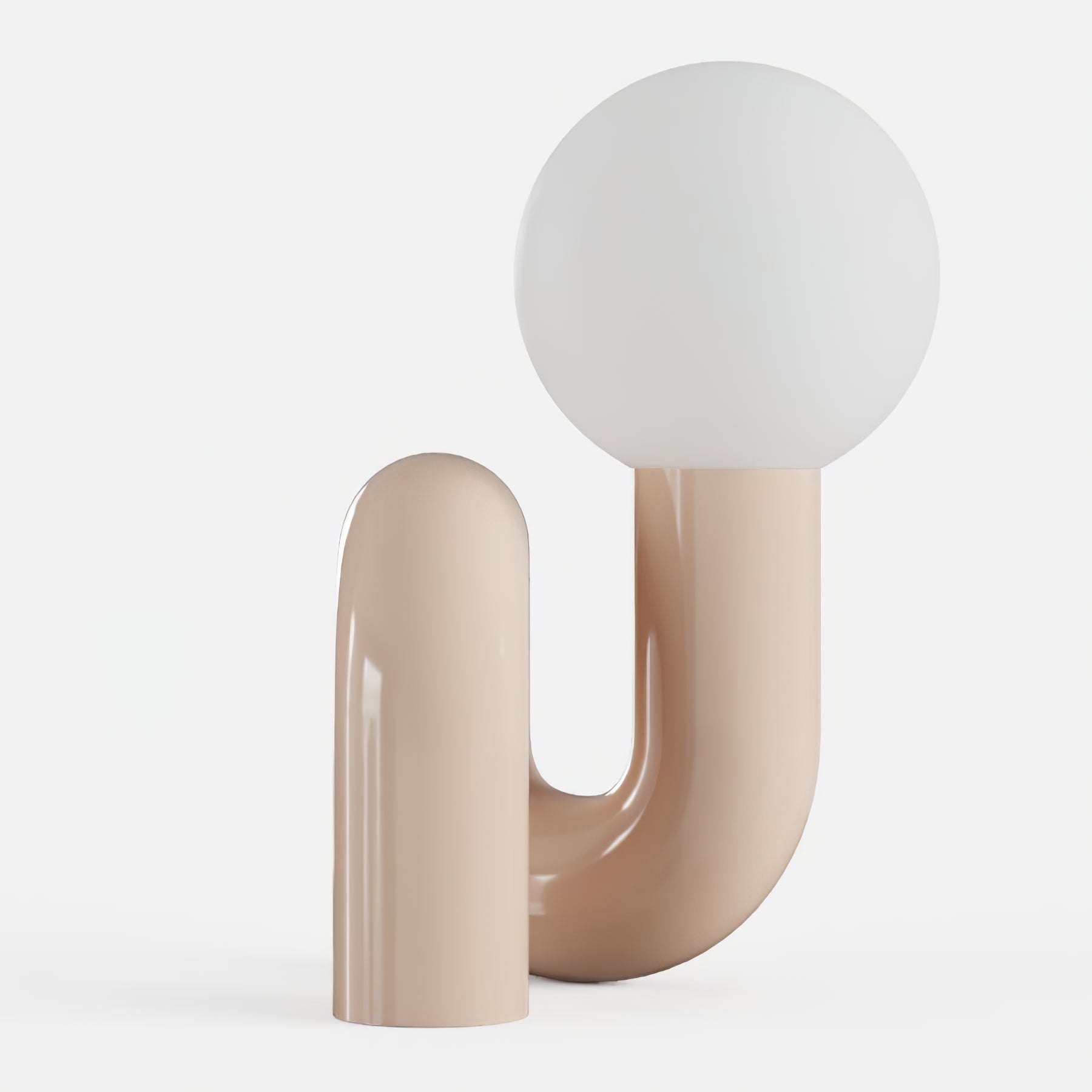 Aveny Lamp Playful N Shape All White-Neutral Decor