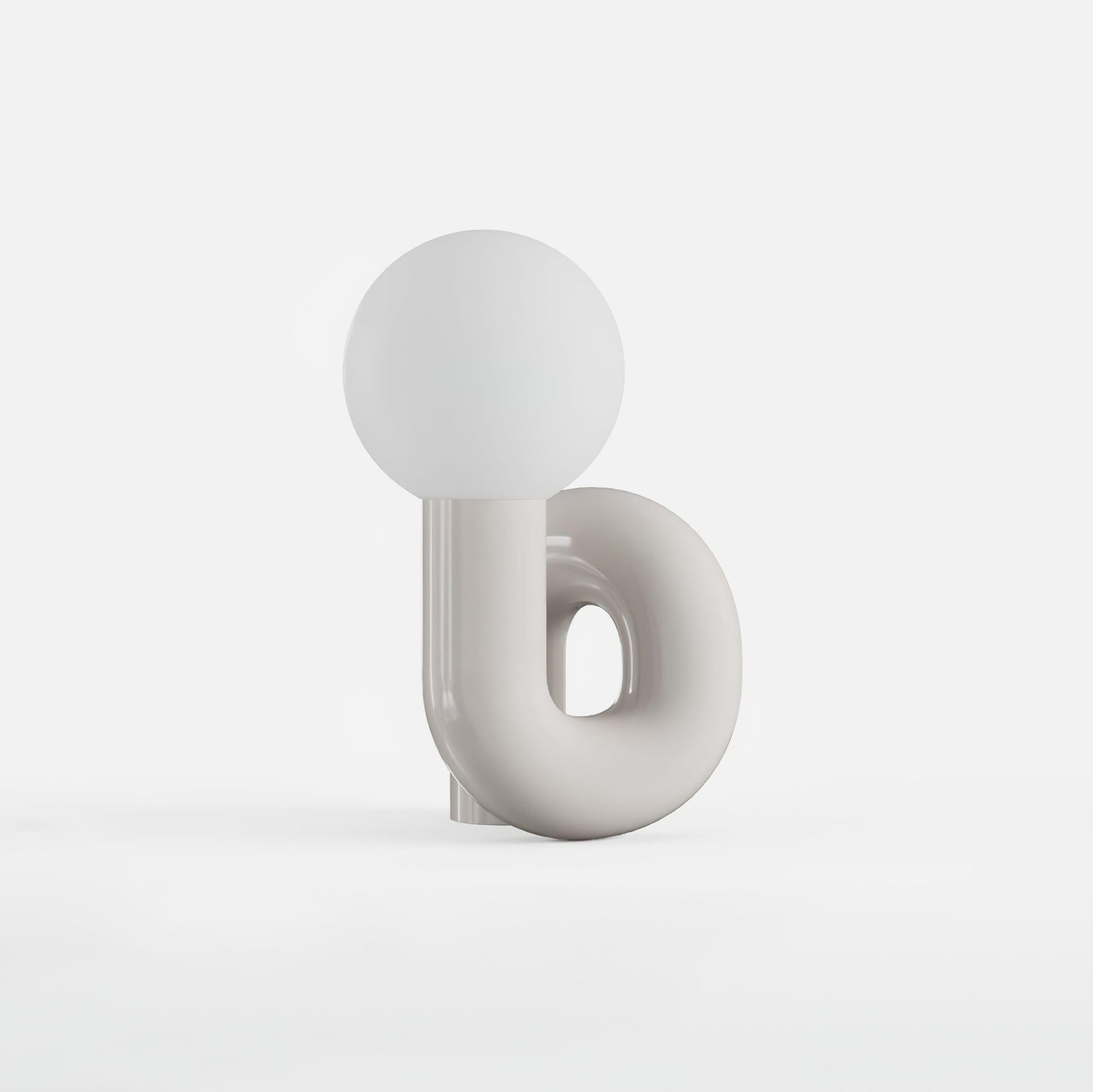 Aveny Lamp Playful N Shape All White-Neutral Decor