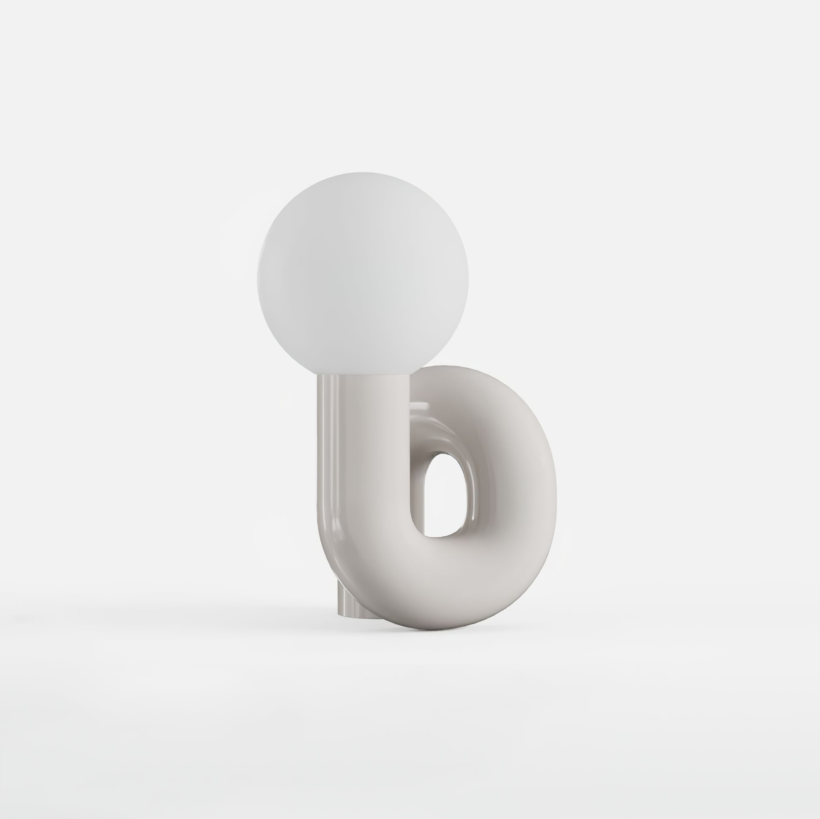 Aveny Lamp Playful N Shape All White-Neutral Decor