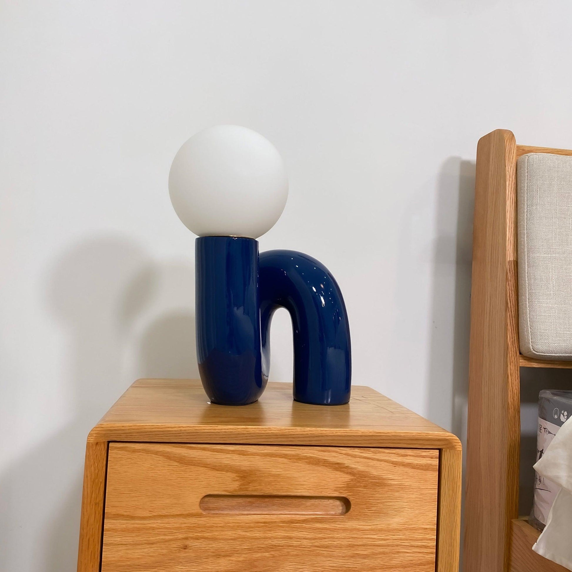Aveny Lamp Playful N Shape All White-Neutral Decor