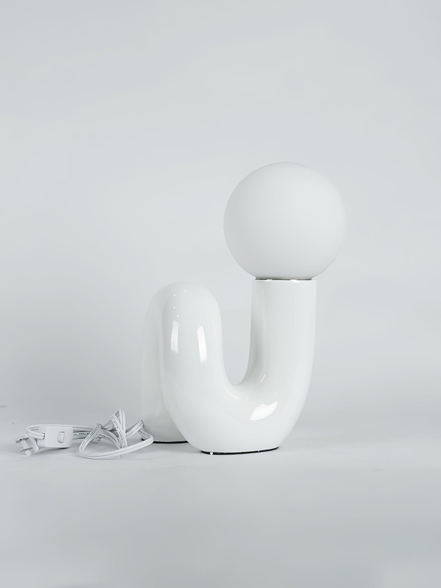 Aveny Lamp Playful N Shape All White-Neutral Decor