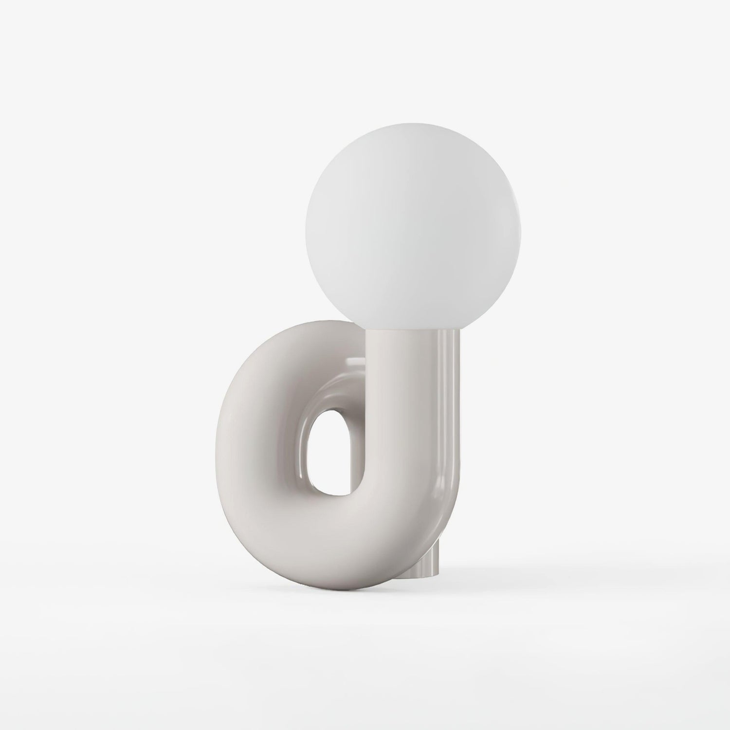 Aveny Lamp Playful N Shape All White-Neutral Decor