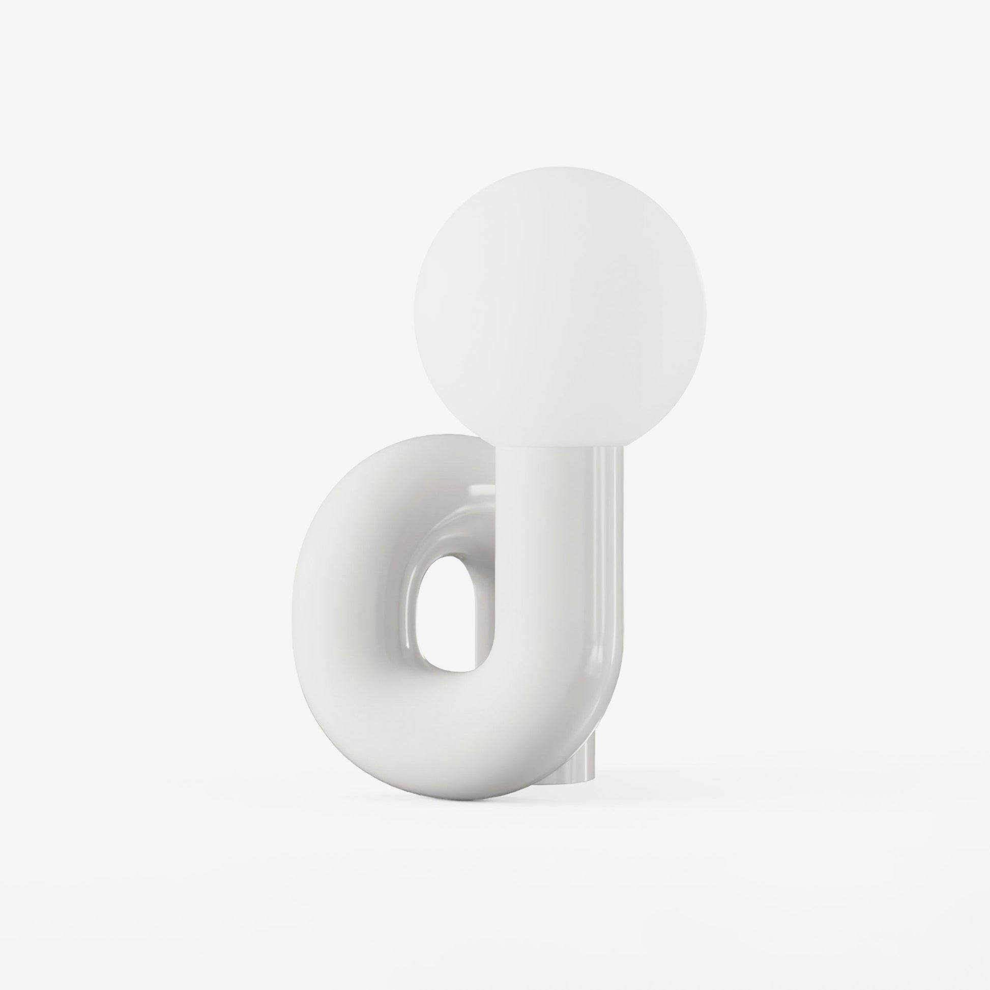 Aveny Lamp Playful N Shape All White-Neutral Decor