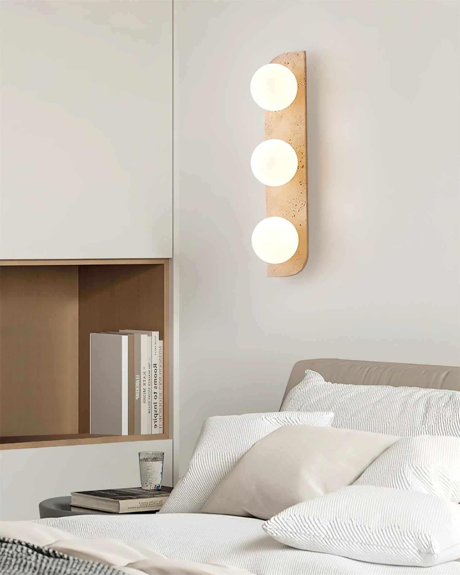 Nara Travertine Wall Lamp-Neutral Decor