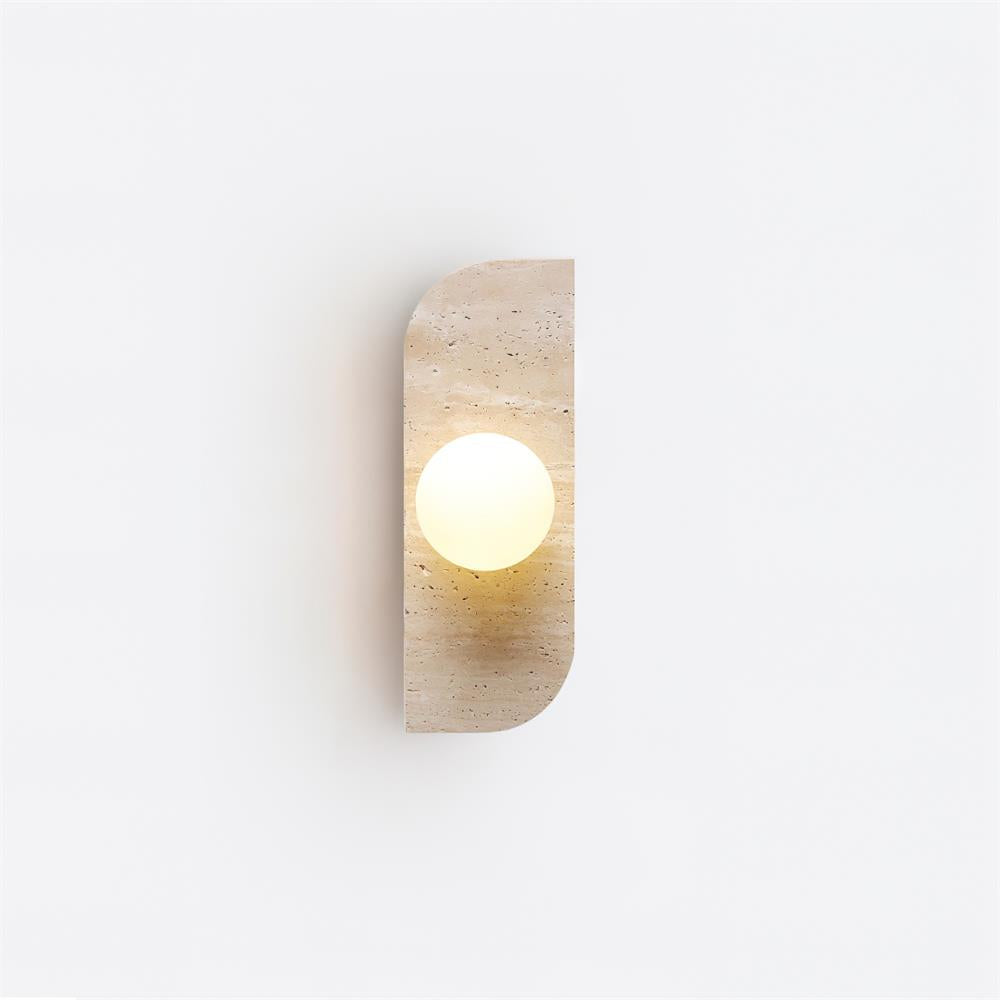 Nara Travertine Wall Lamp-Neutral Decor