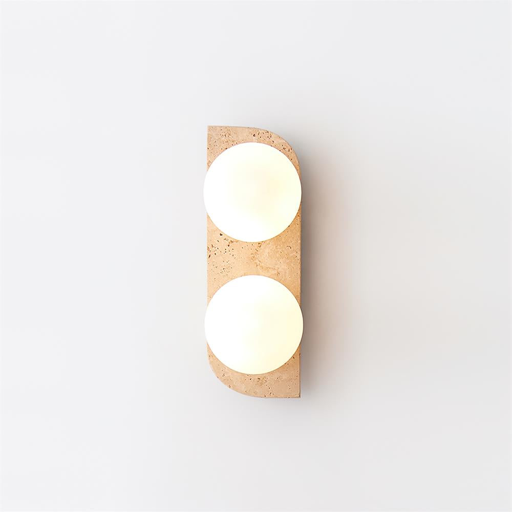 Nara Travertine Wall Lamp-Neutral Decor