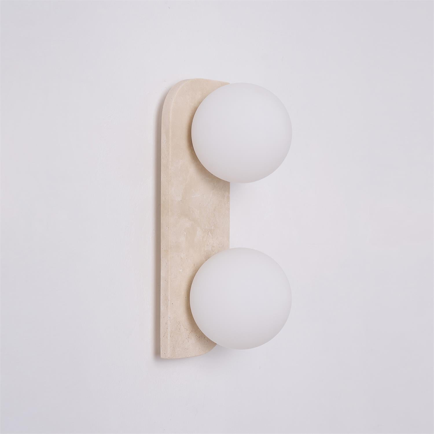 Nara Travertine Wall Lamp-Neutral Decor
