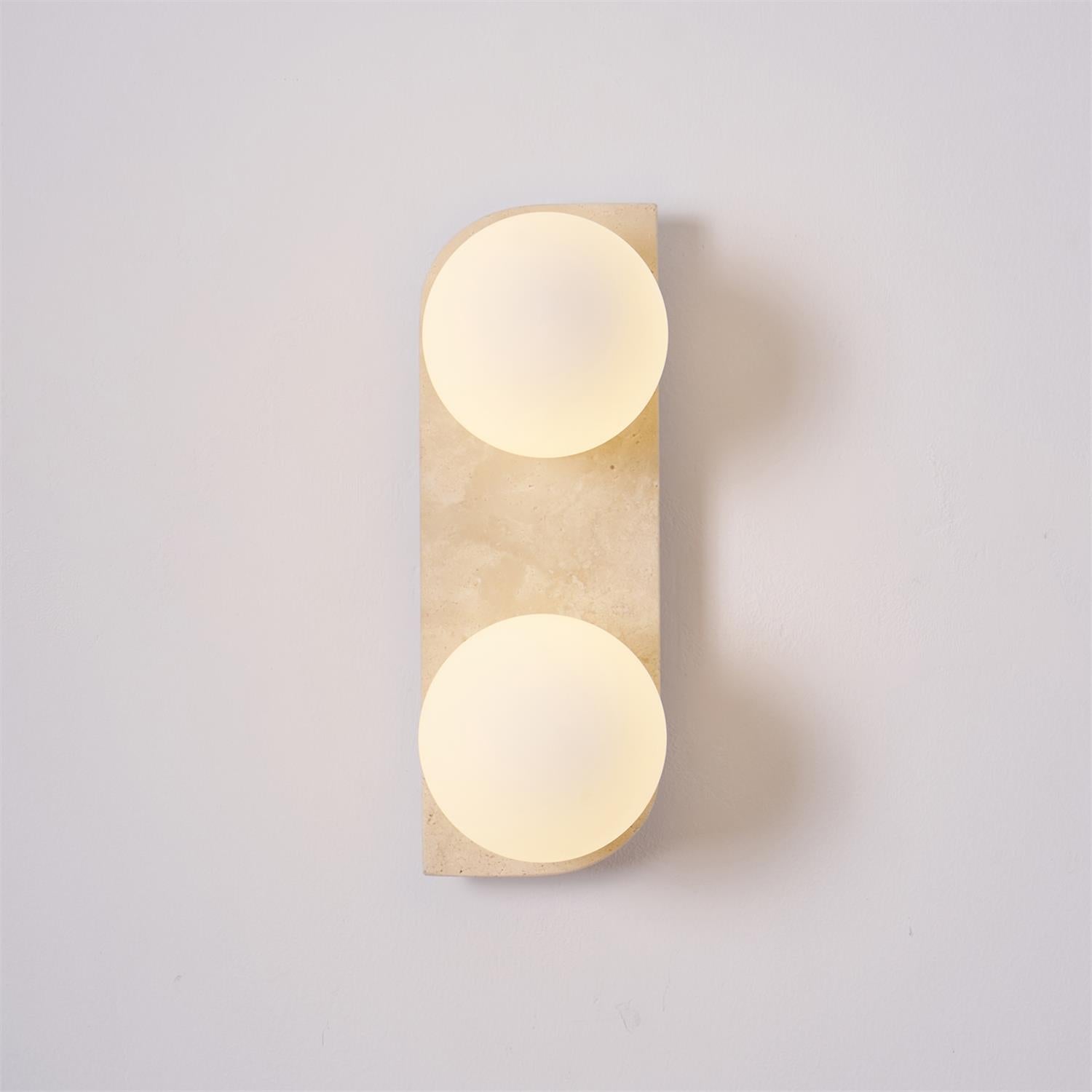Nara Travertine Wall Lamp-Neutral Decor