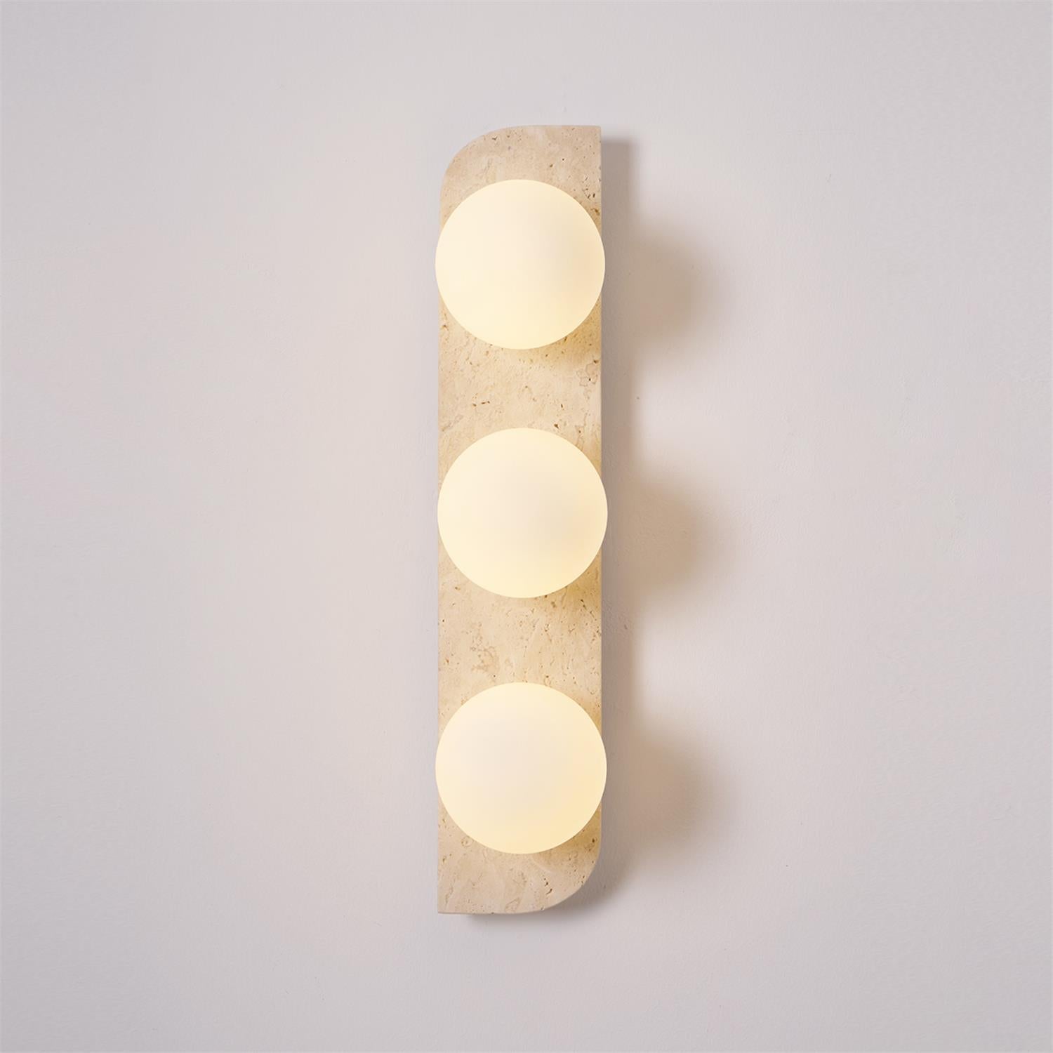 Nara Travertine Wall Lamp-Neutral Decor