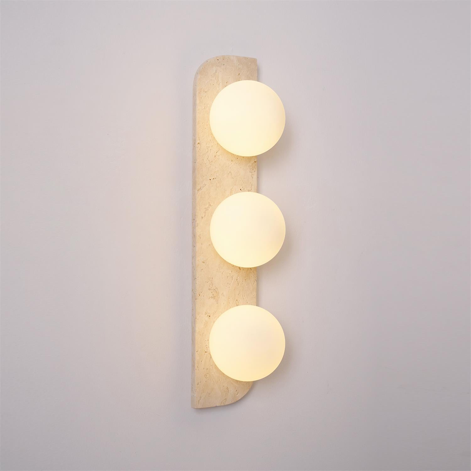Hanlo Minimalist Travertine Plug-In Wall Light-Neutral Decor