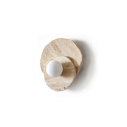 Neptune Wall Light  Travertine Layered  Wabi-sabi Aesthetics