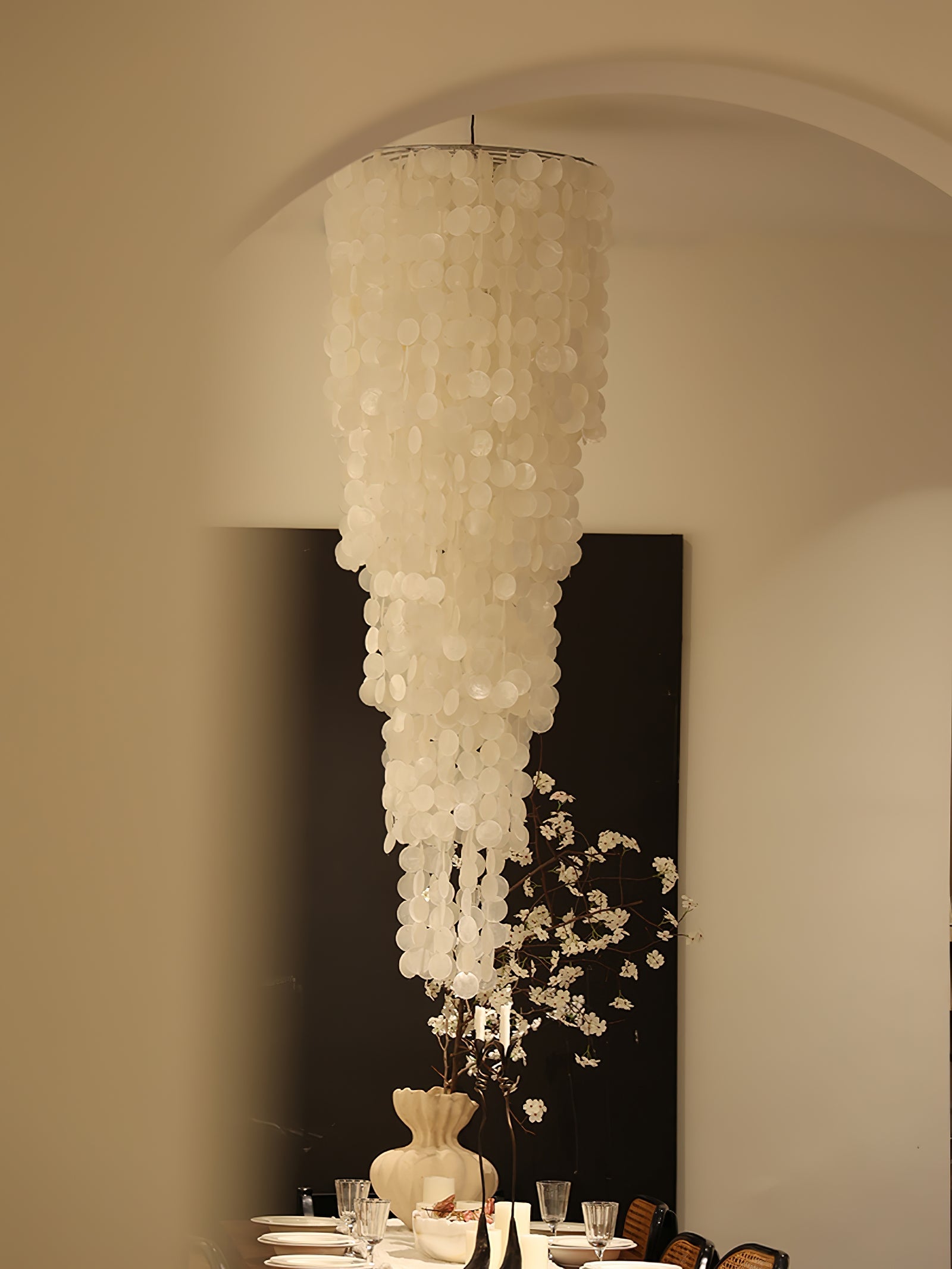 Eloryra Cascading Shell  Chandelier