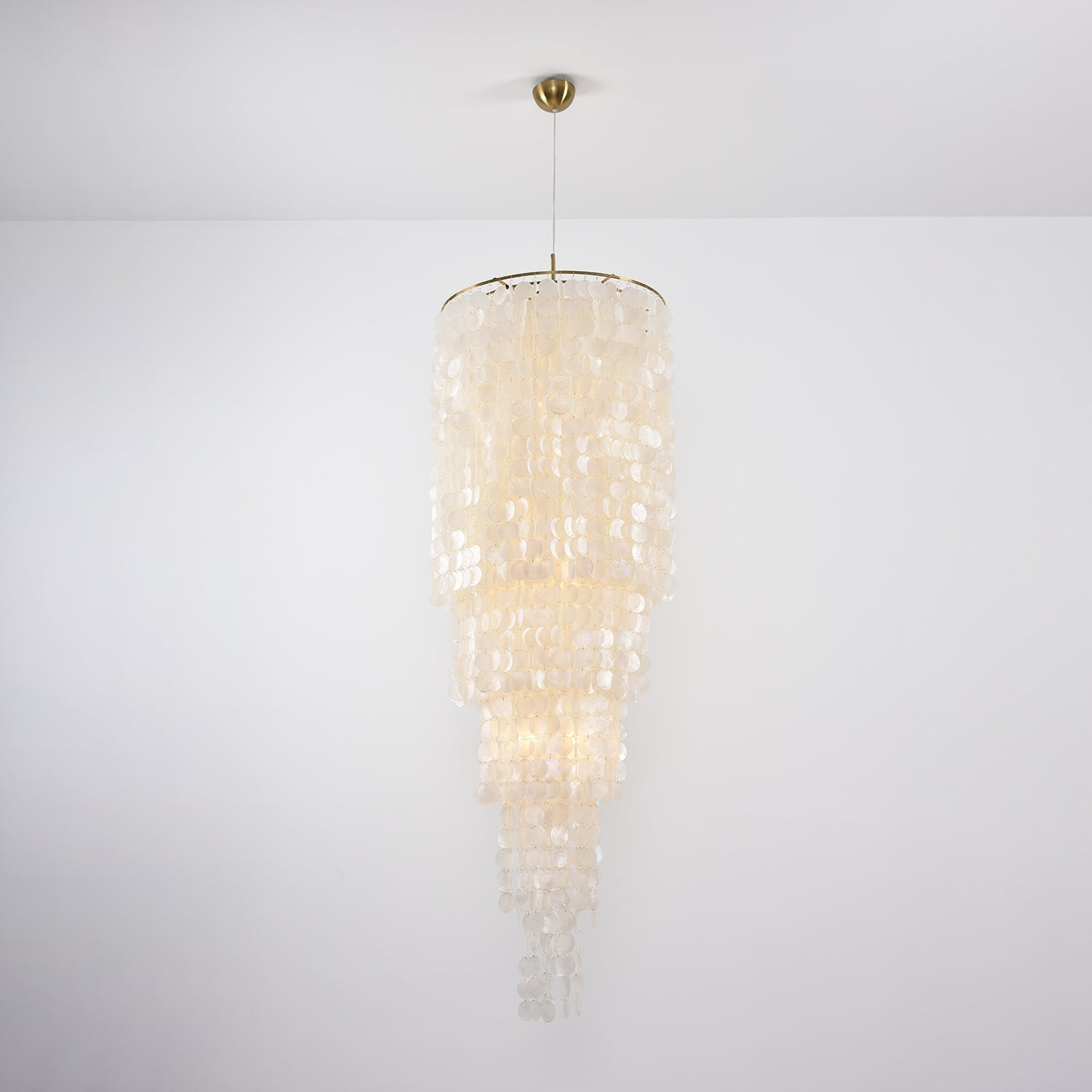 Eloryra Cascading Glass Chandelier-Neutral Decor