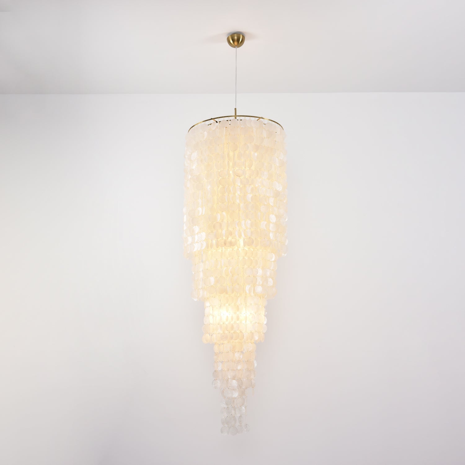 Eloryra Cascading Glass Chandelier-Neutral Decor