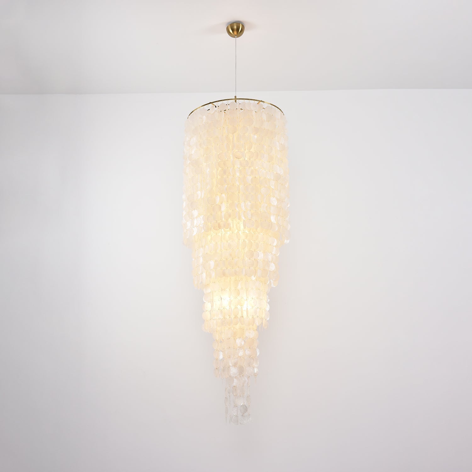 Eloryra Cascading Glass Chandelier-Neutral Decor
