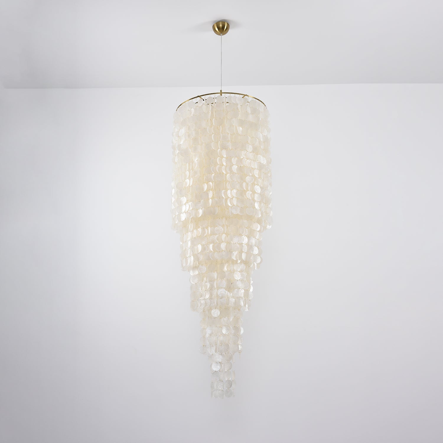 Eloryra Cascading Glass Chandelier-Neutral Decor