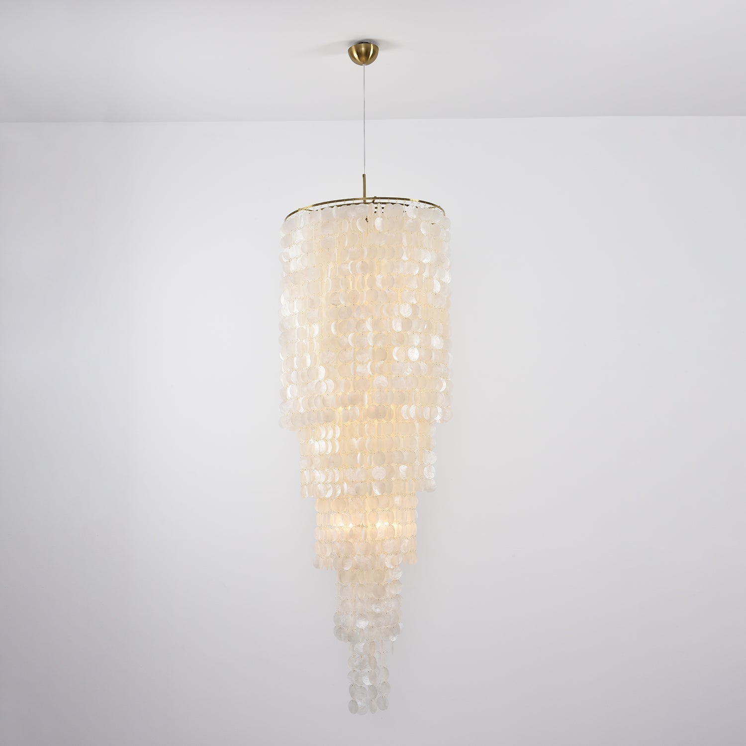 Eloryra Cascading Glass Chandelier-Neutral Decor