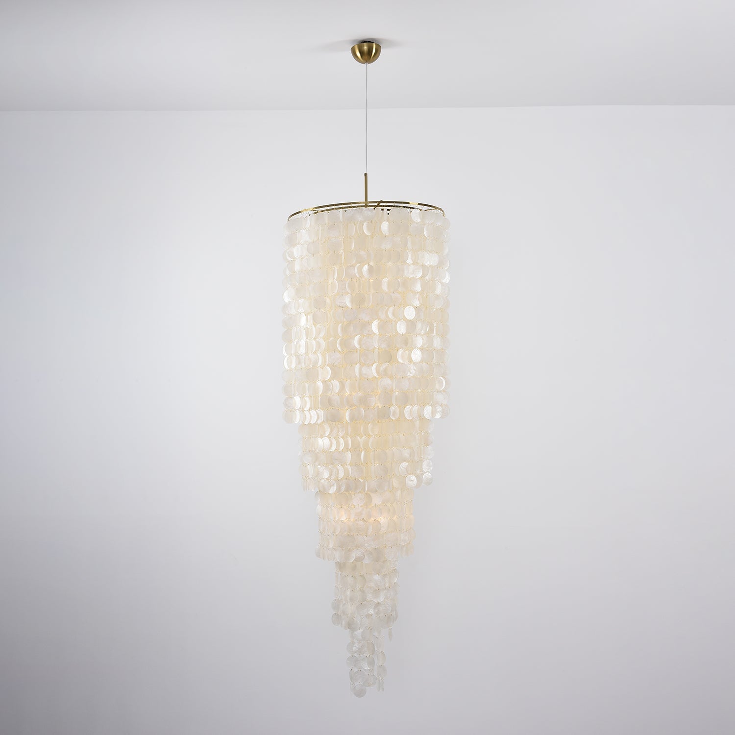 Eloryra Cascading Glass Chandelier-Neutral Decor