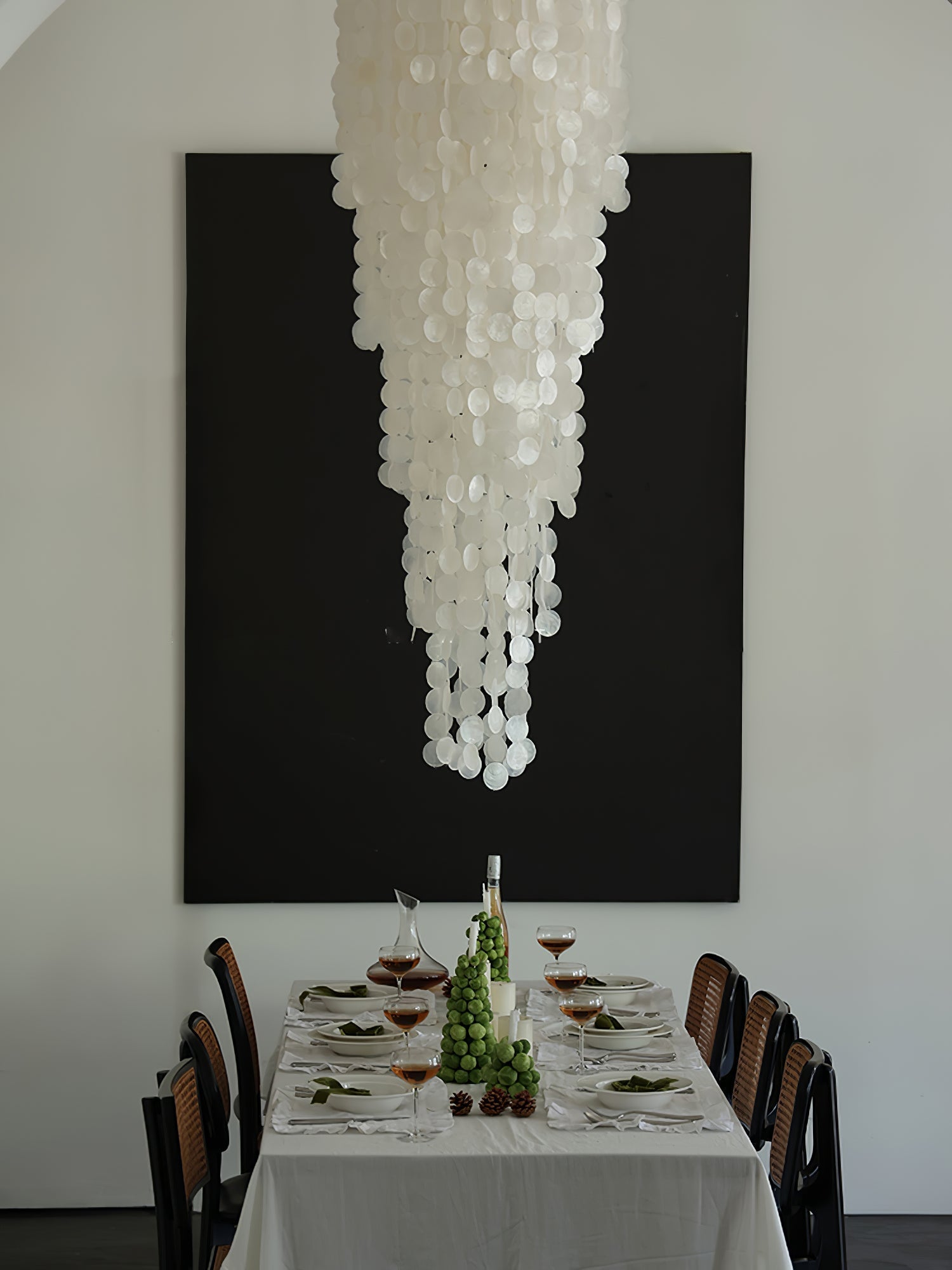 Eloryra Cascading Glass Chandelier-Neutral Decor