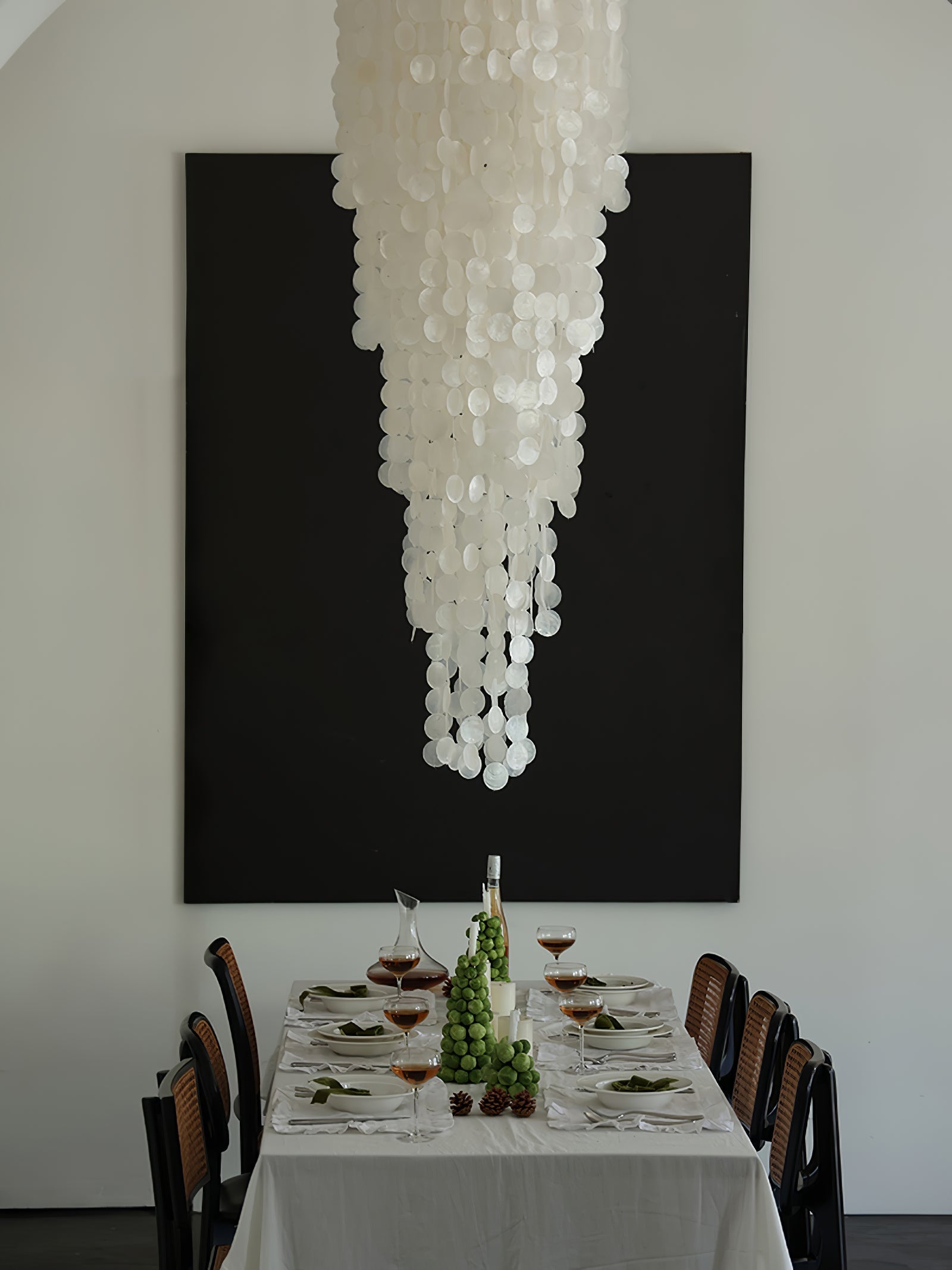 Eloryra Cascading Glass Chandelier-Neutral Decor