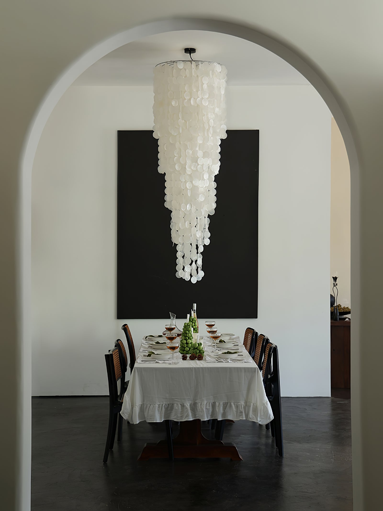 Eloryra Cascading Glass Chandelier-Neutral Decor