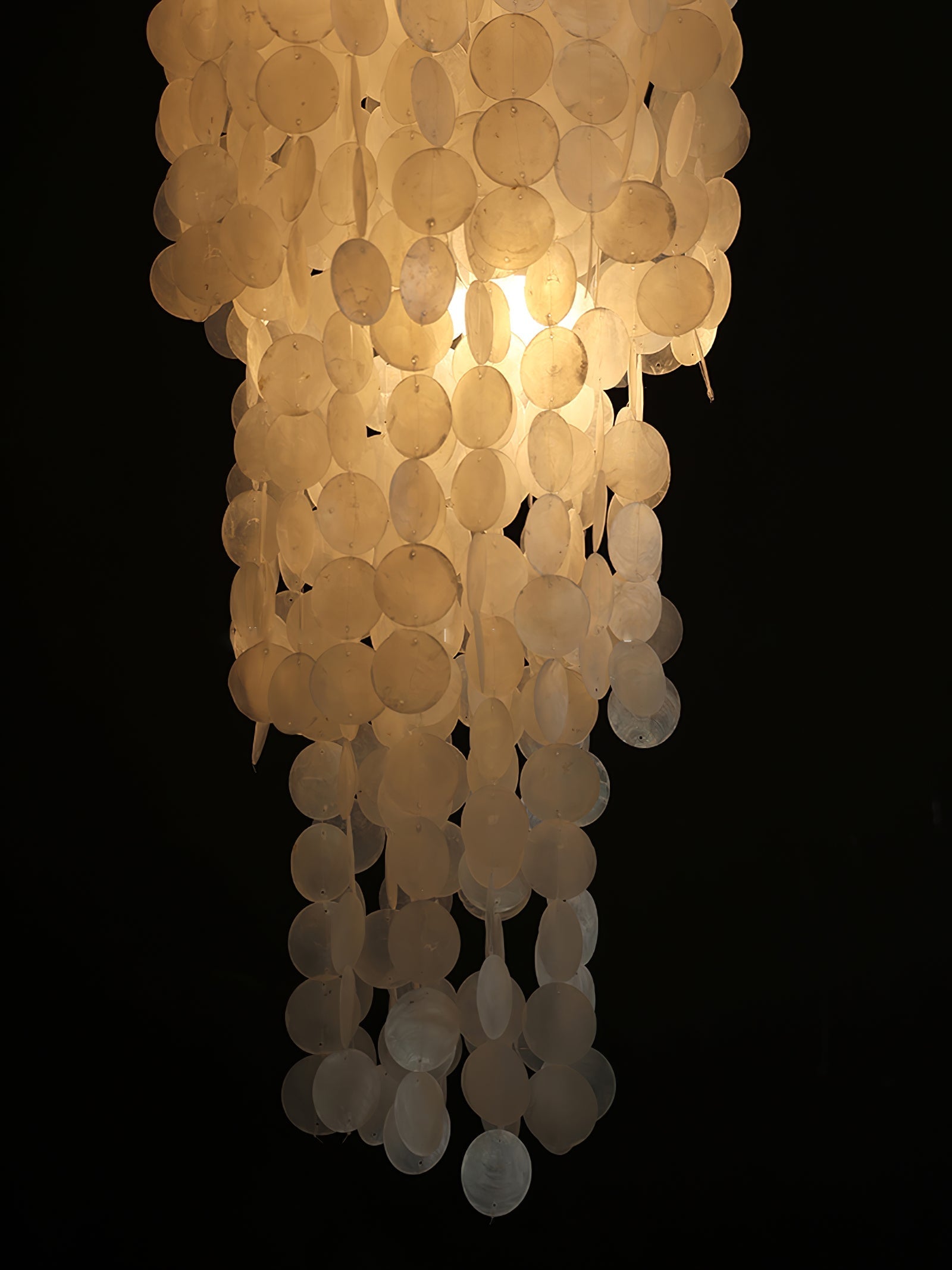Eloryra Cascading Glass Chandelier-Neutral Decor