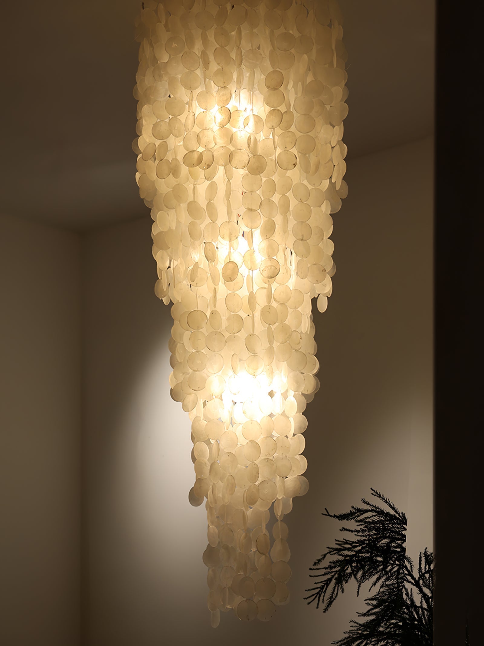 Eloryra Cascading Glass Chandelier-Neutral Decor