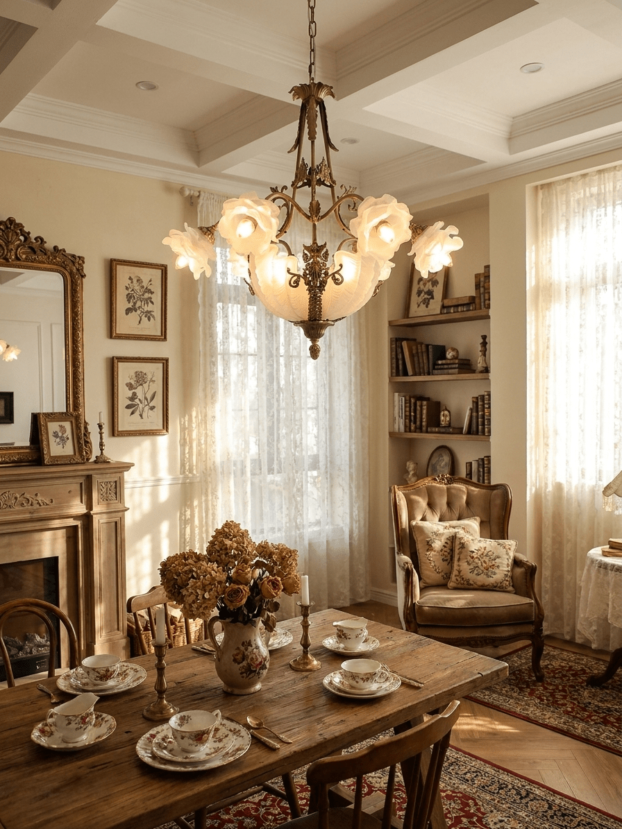 Nerina Brass Chandelier-Neutral Decor