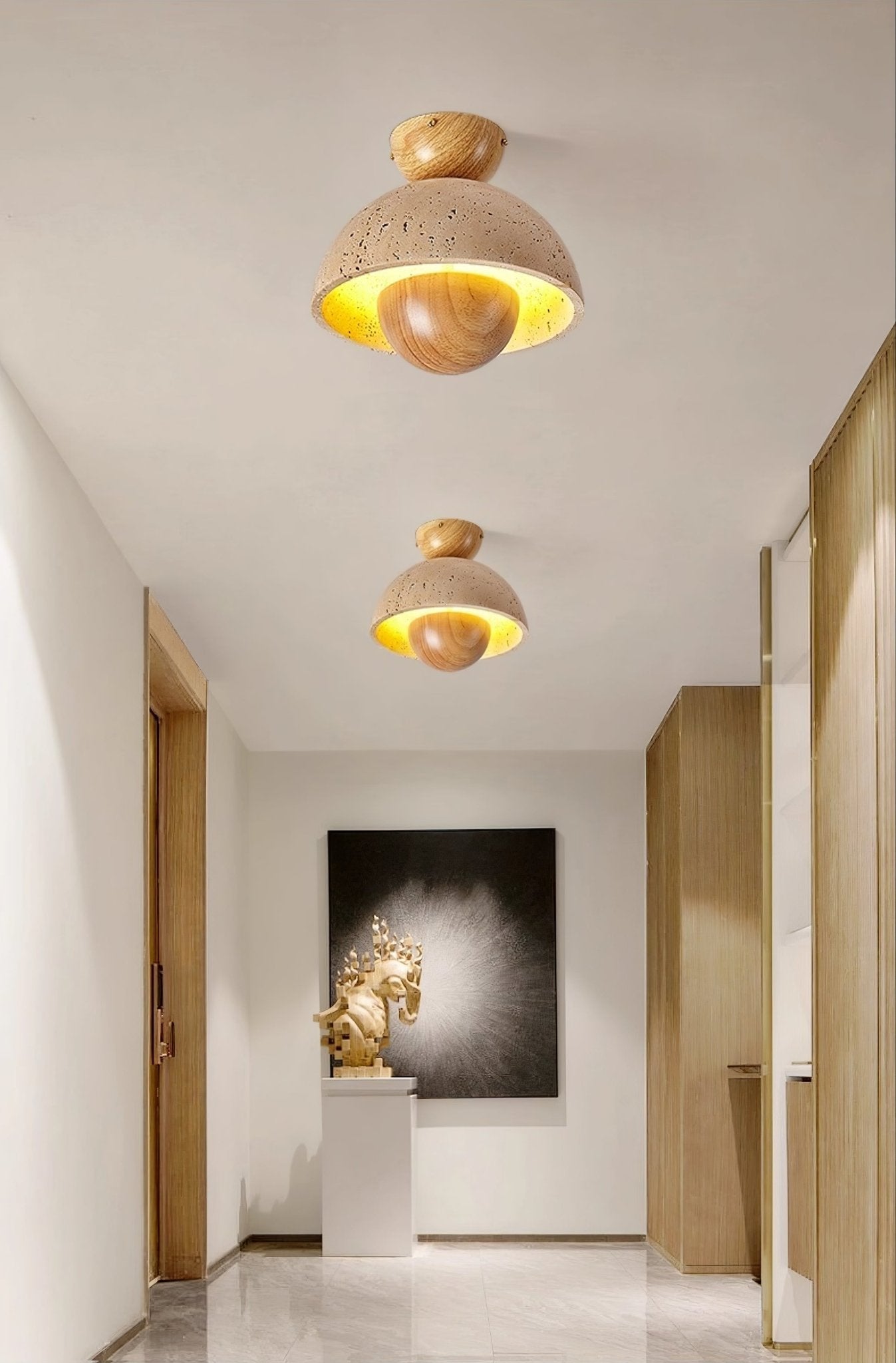 Cadorisra Travertine Ceiling Light-Neutral Decor