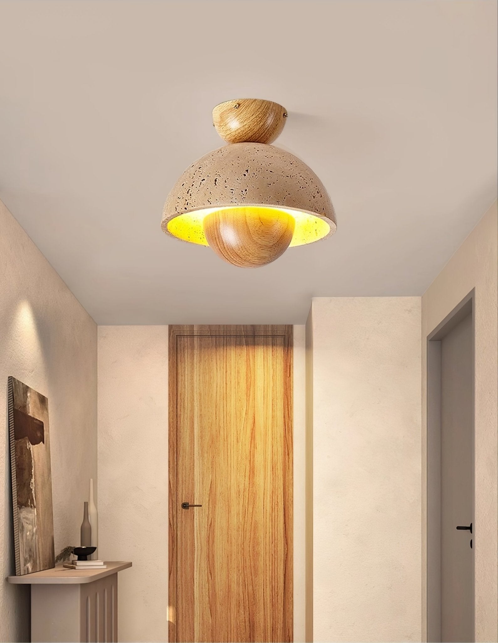 Cadorisra Travertine Ceiling Light-Neutral Decor