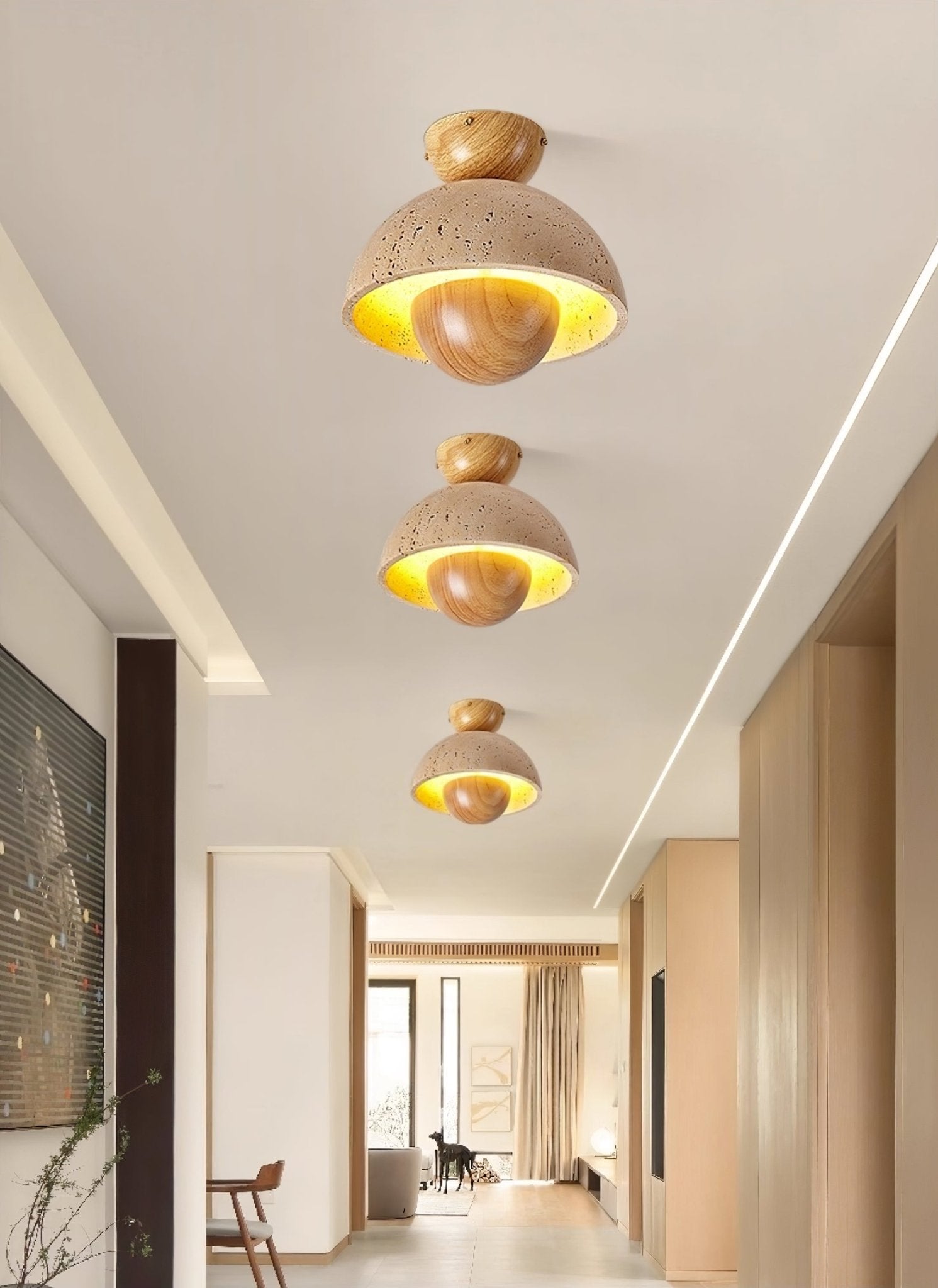 Cadorisra Travertine Ceiling Light-Neutral Decor