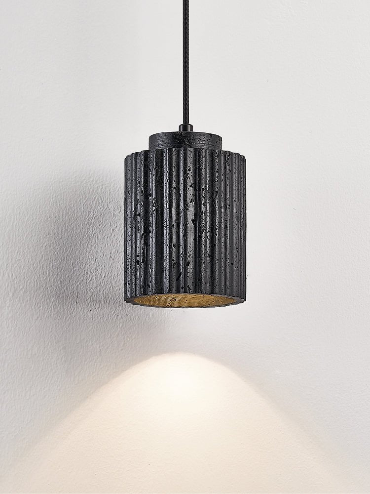 Hirb Ridge Black Travertine Pendant Light-Neutral Decor