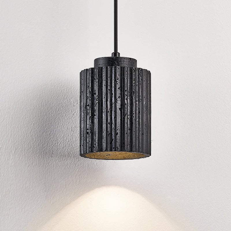 Hirb Ridge Black Travertine Pendant Light-Neutral Decor