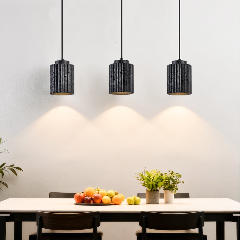Hirb Ridge Black Travertine Pendant Light-Neutral Decor