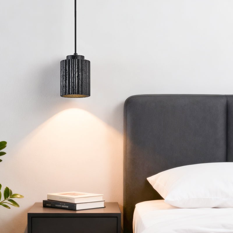 Hirb Ridge Black Travertine Pendant Light-Neutral Decor
