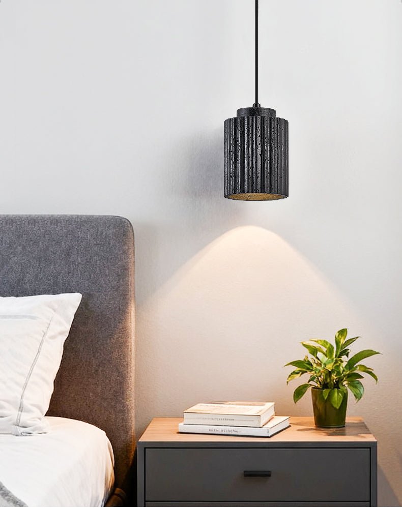 Hirb Ridge Black Travertine Pendant Light-Neutral Decor