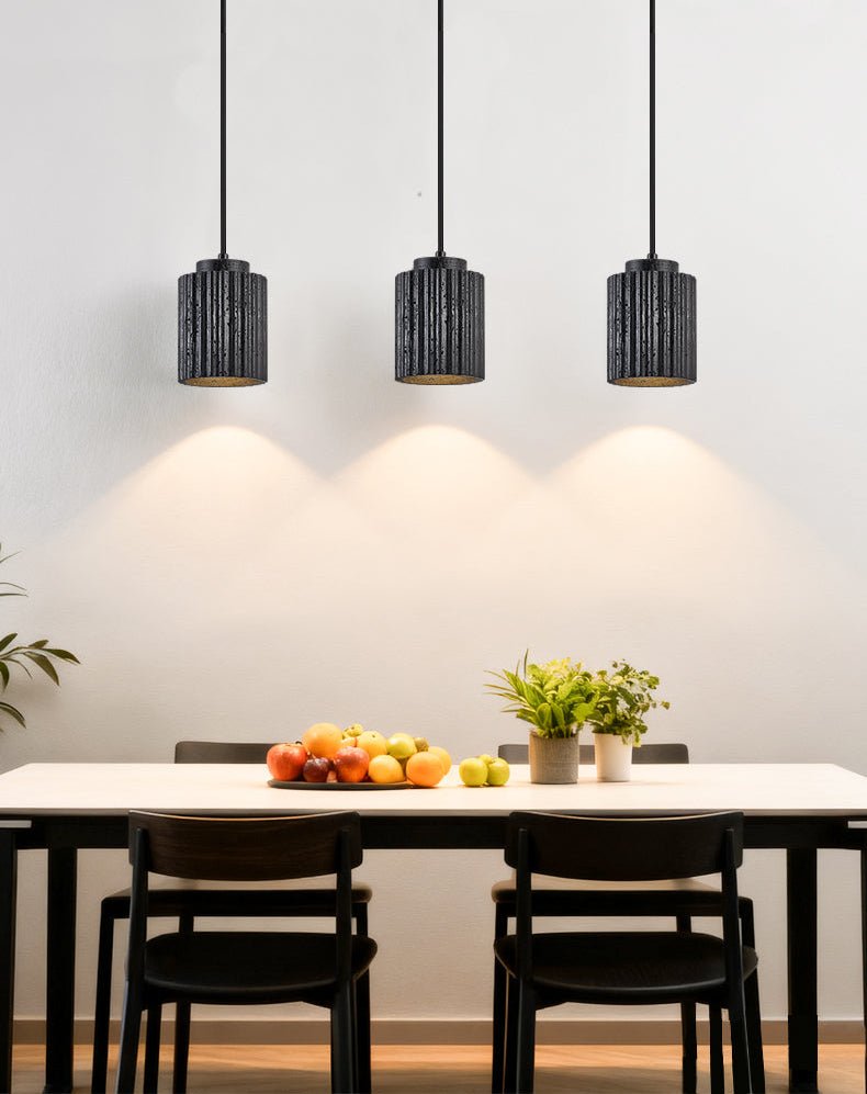 Hirb Ridge Black Travertine Pendant Light-Neutral Decor