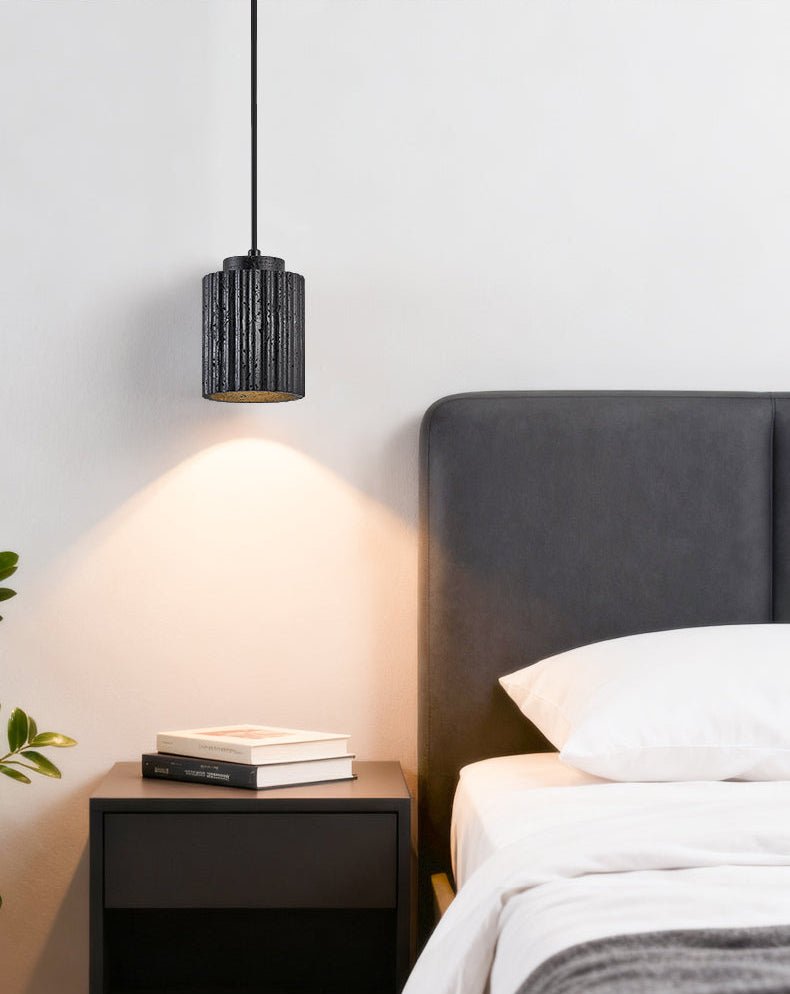 Hirb Ridge Black Travertine Pendant Light-Neutral Decor