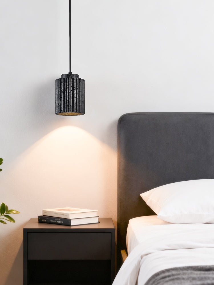 Hirb Ridge Black Travertine Pendant Light-Neutral Decor