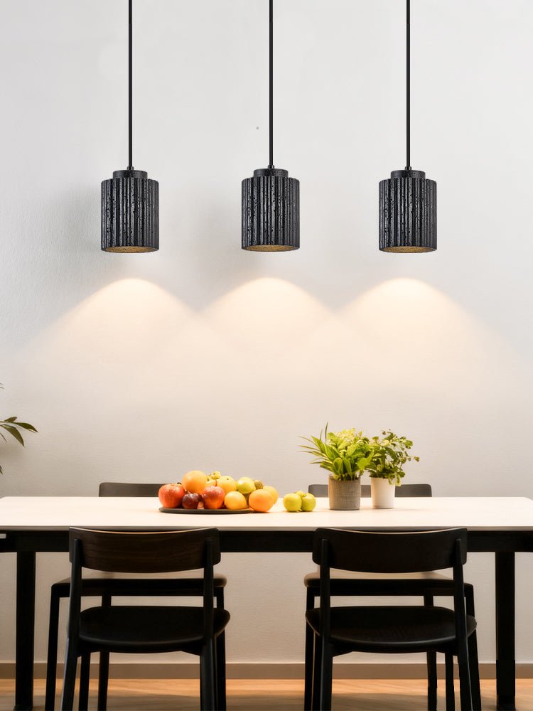 Hirb Ridge Black Travertine Pendant Light-Neutral Decor